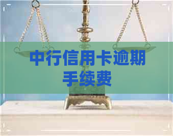 中行信用卡逾期手续费