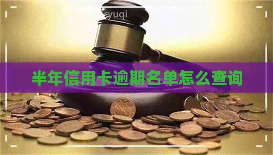 半年信用卡逾期名单怎么查询