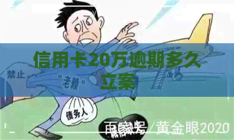 信用卡20万逾期多久立案