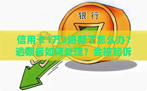 信用卡1万3逾期了怎么办？逾期后如何处理？会被起诉吗？逾期多久会被追讨？