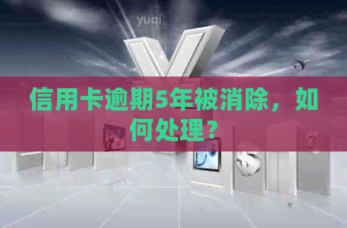 信用卡逾期5年被消除，如何处理？