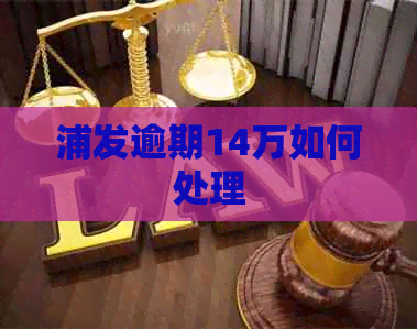 浦发逾期14万如何处理