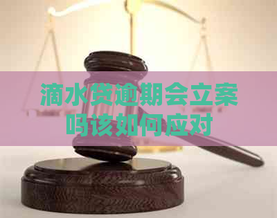 滴水贷逾期会立案吗该如何应对