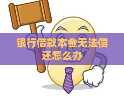 银行借款本金无法偿还怎么办