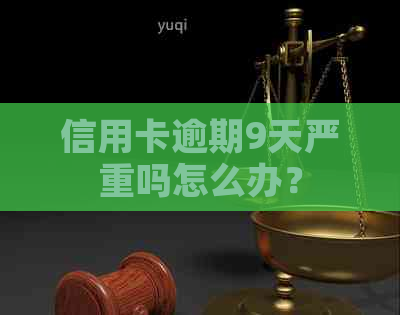 信用卡逾期9天严重吗怎么办？