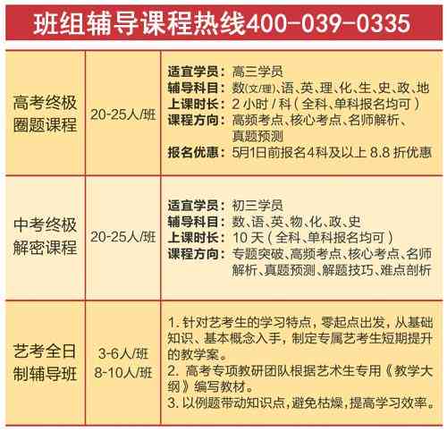 全新大名辅导班招生简章：涵多学科、全面辅导方案，助您孩子全面提升