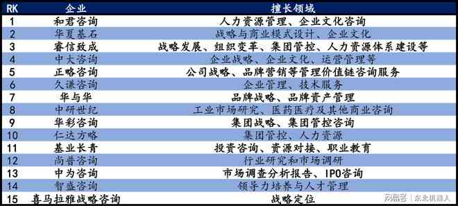 国内咨询排行：2020年十大知名咨询机构排名及企业排名榜单