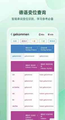 在线德语助手 - 完整词典与翻译工具，动词查询及智能输入法集成