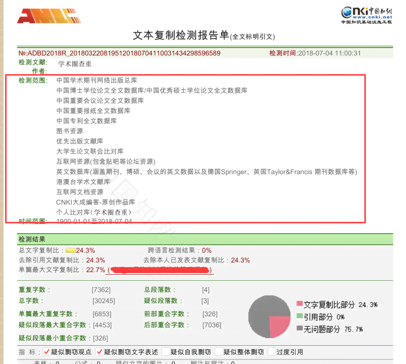 知网查重AI报告单怎么看结果及通过标准，详解查重率解读