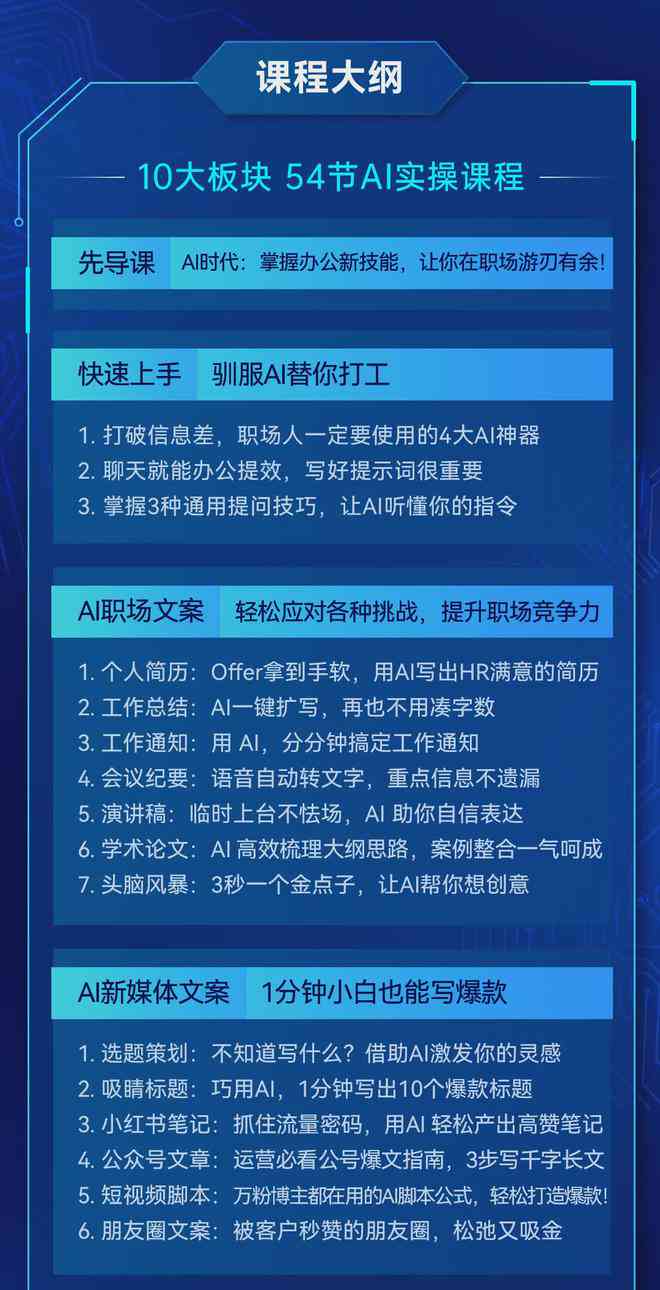 ai排版课程文案怎么写