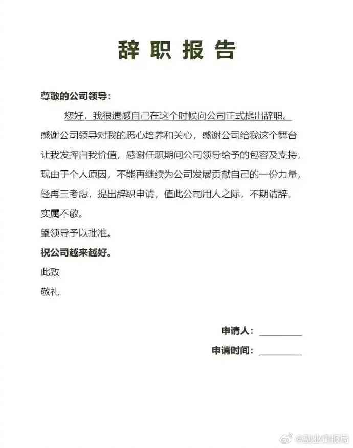 辞职报告模板与制作指南：全面解析撰写、格式、注意事项及报表制作流程