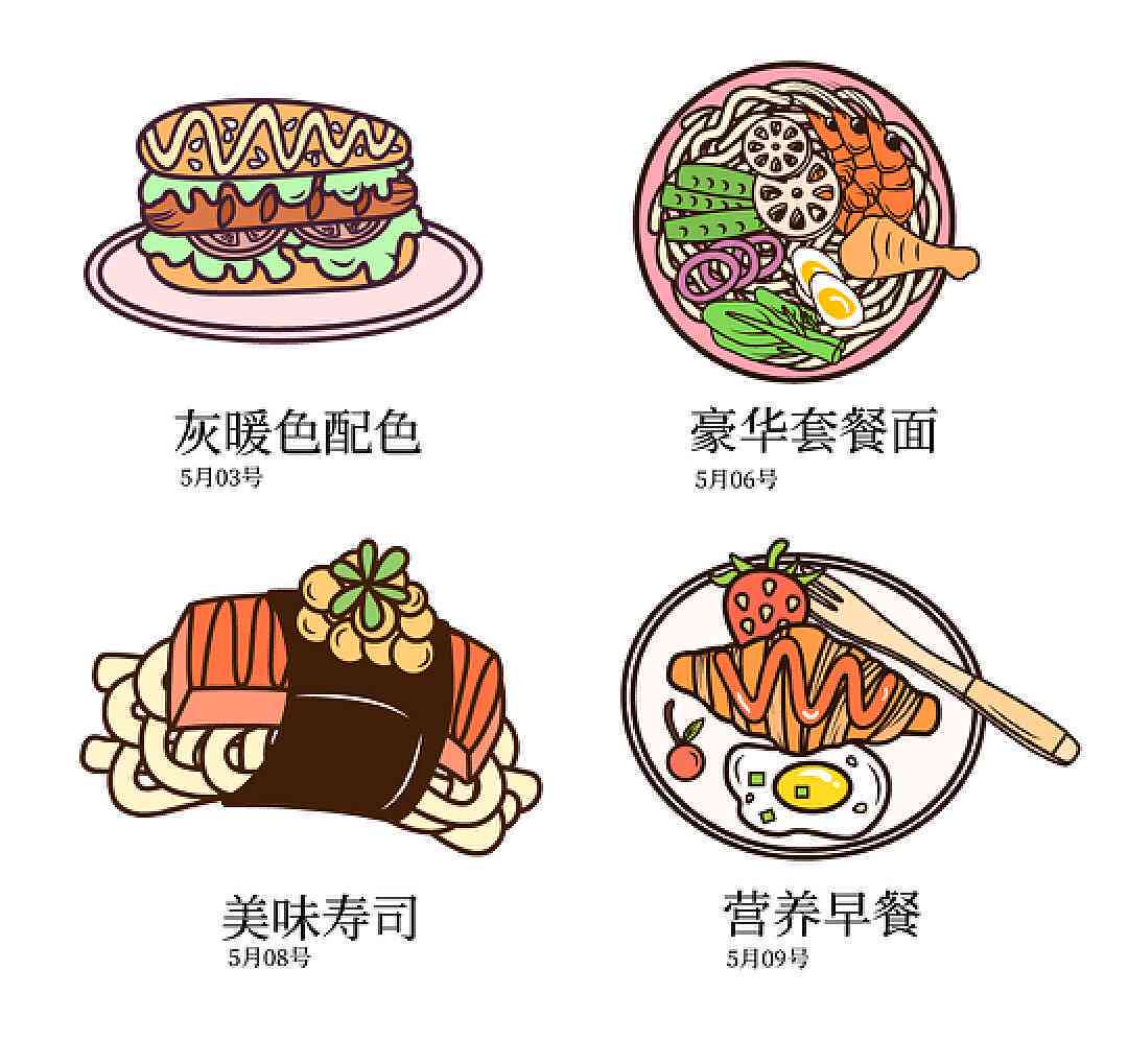 ai绘画美食文案